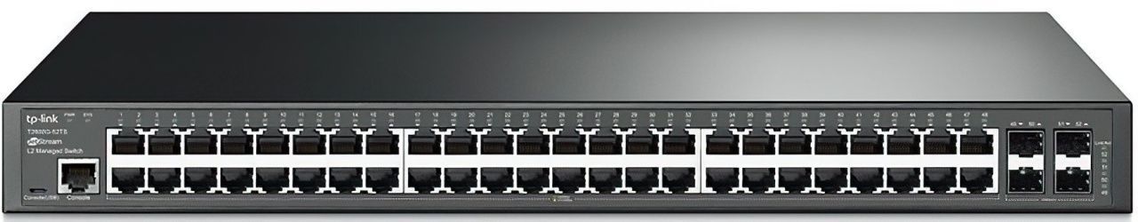 TP-Link Комутатор TL-SG3452 48xGE 4xGE/SFP L2 JetStream 19" 1U TP-Link Комутатор TL-SG3452 48xGE 4xGE/SFP L2 JetStream 19" 1U