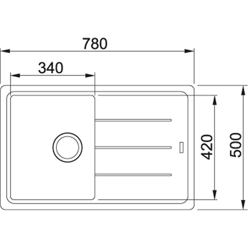 Кухонна мийка граніт FRANKE BASIS BFG 611-78 (114.0258.039) бежевий