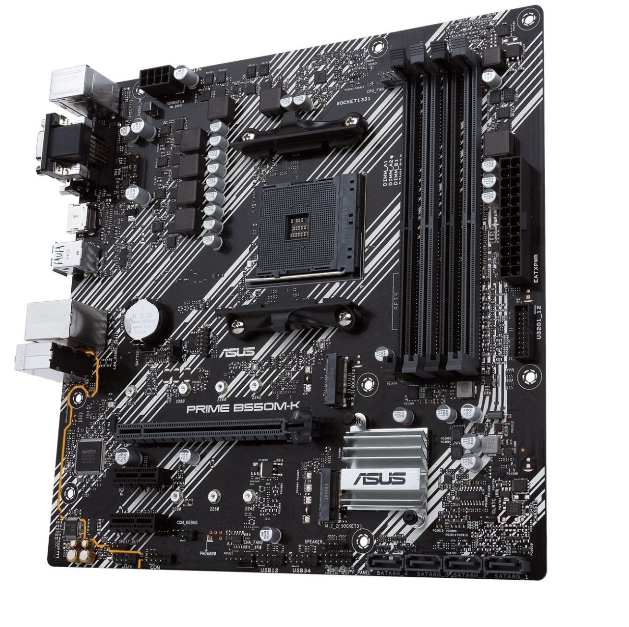 ASUS Материнcька плата PRIME B550M-K sAM4 B550 4xDDR4 M.2 HDMI DVI D-Sub mATX