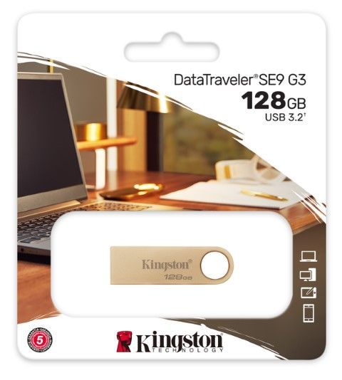 Flash Drive Kingston DT SE9 G3 128GB USB 3.2 Gold (DTSE9G3/128GB)