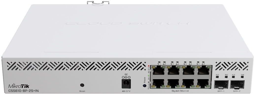 MikroTiK Комутатор Cloud Smart Switch CSS610-8P-2S+IN MikroTiK Комутатор Cloud Smart Switch CSS610-8P-2S+IN