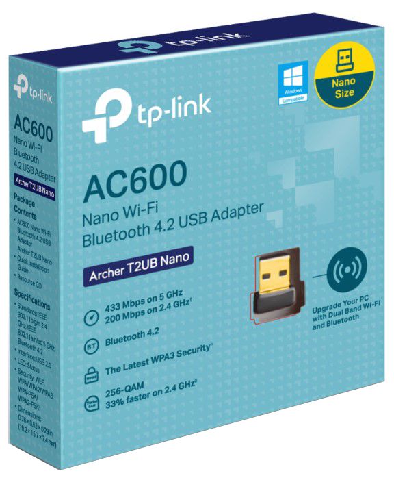 USB-адаптер TP-Link Archer T2UB nano AC600 BT 4.2 USB2.0
