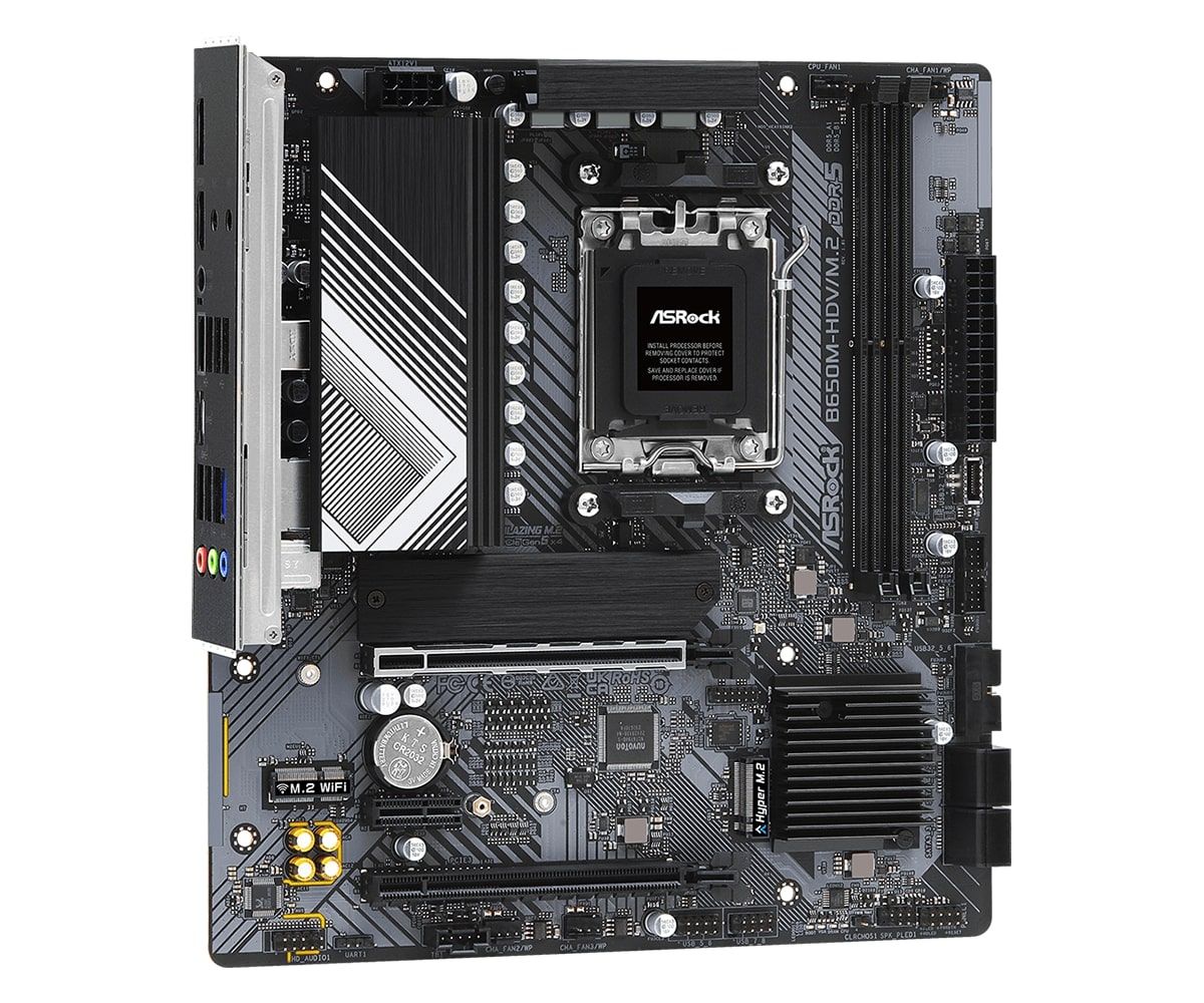ASRock Материнська плата B650M-HDV/M.2 sAM5 B650M 2xDDR5 M2.0 HDMI DP mATX