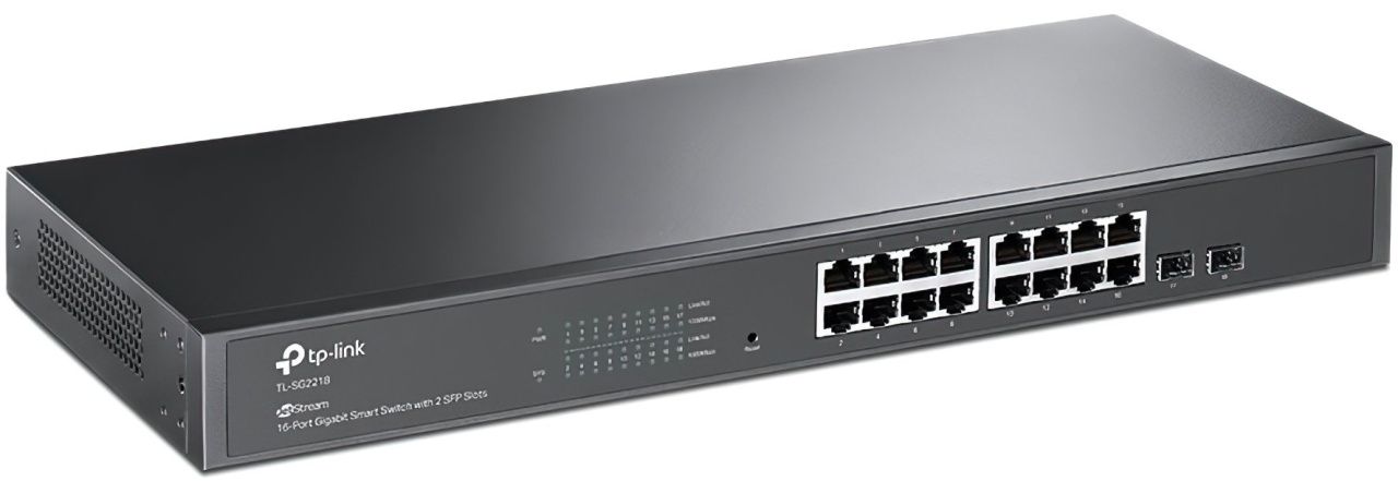 TP-Link Комутатор TL-SG2218 16x1GE 2xSFP L2 Smart Switch 19" 1U