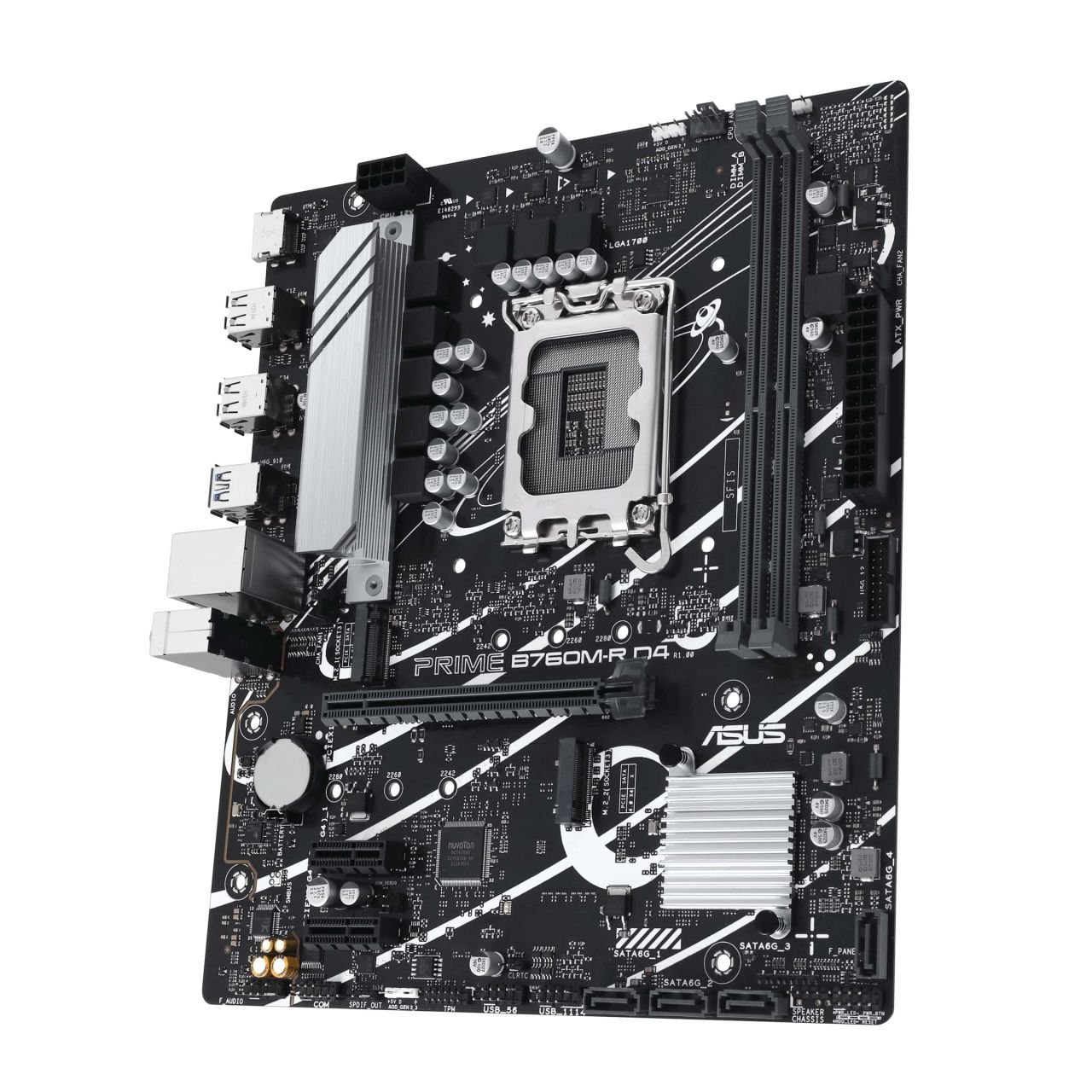 ASUS Материнcька плата PRIME B760M-R D4 s1700 B760 2xDDR4 M.2 HDMI mATX