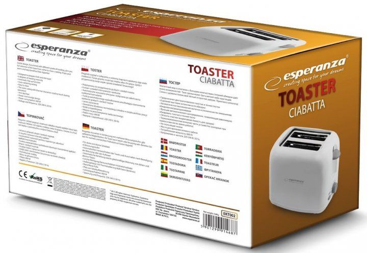 Тостер Esperanza Ciabatta EKT002