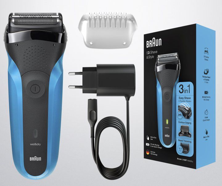 Електробритва-тример BRAUN Series 3 310BT Wet&Dry black/blue