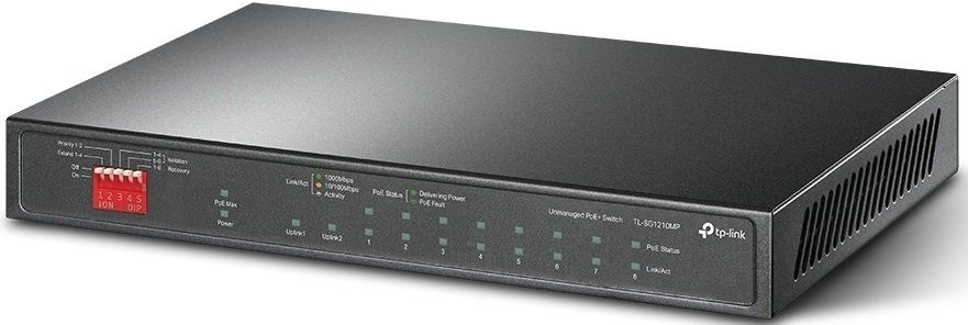 TP-Link Комутатор TL-SG1210MP 8xGE/PoE+ 123W 1xGE 1xcomboGE/SFP