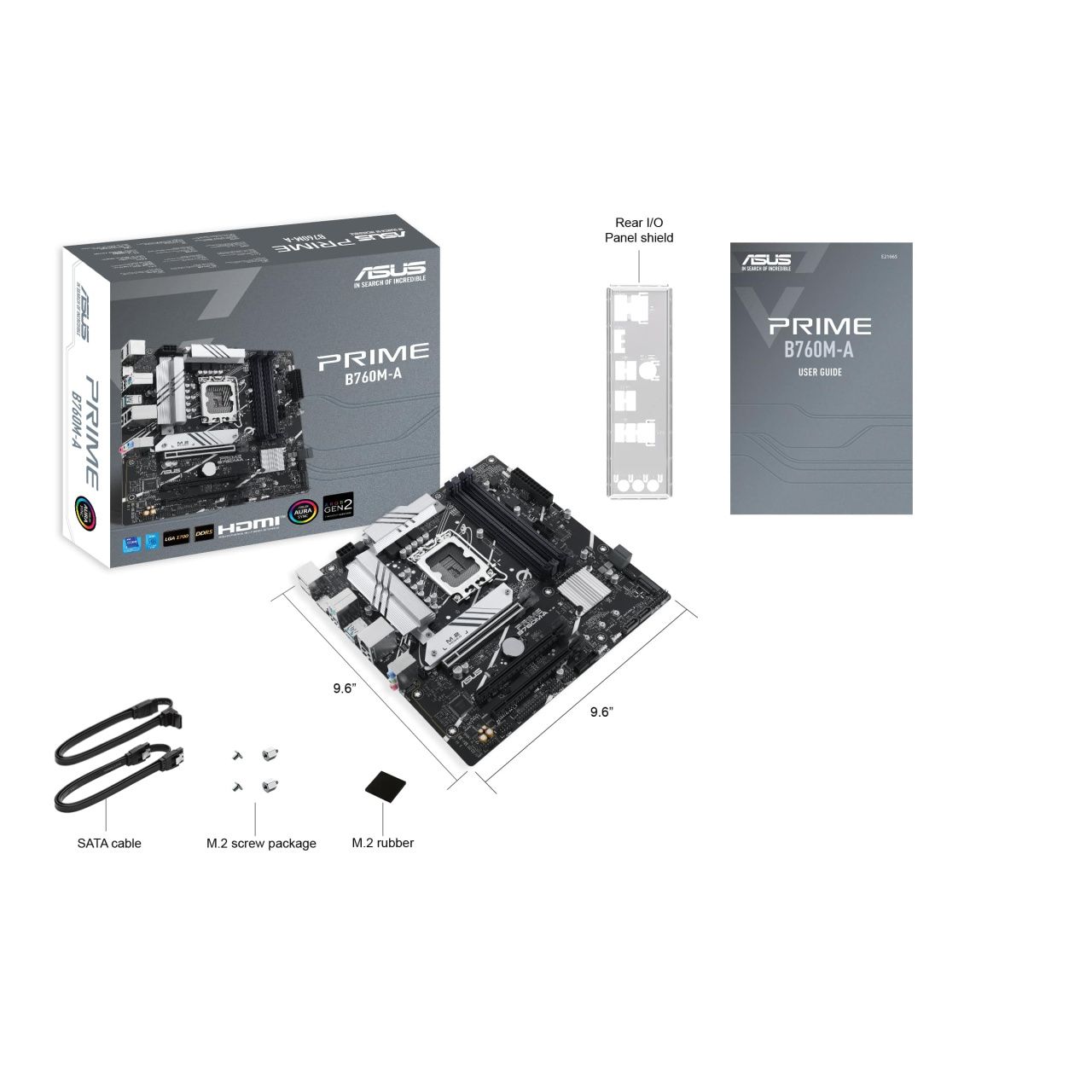 ASUS Материнcька плата PRIME B760M-A-CSM s1700 B760 4xDDR5 M.2 HDMI DP mATX CSM