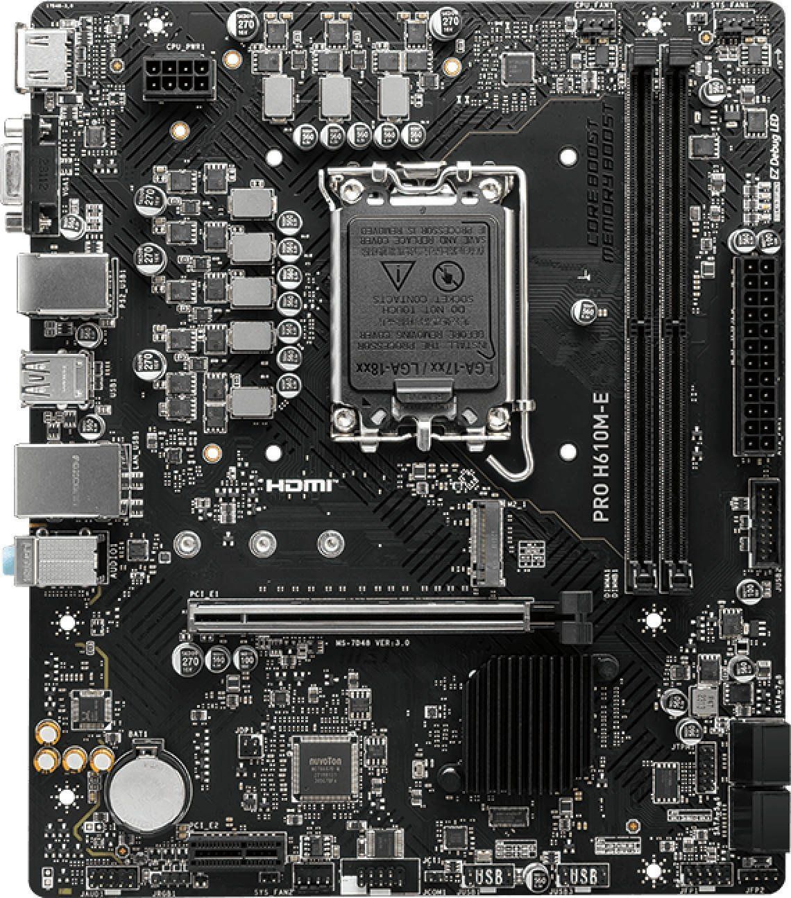 MSI Материнcька плата PRO H610M-E s1700 H610 2xDDR5 M.2 HDMI DSub mATX