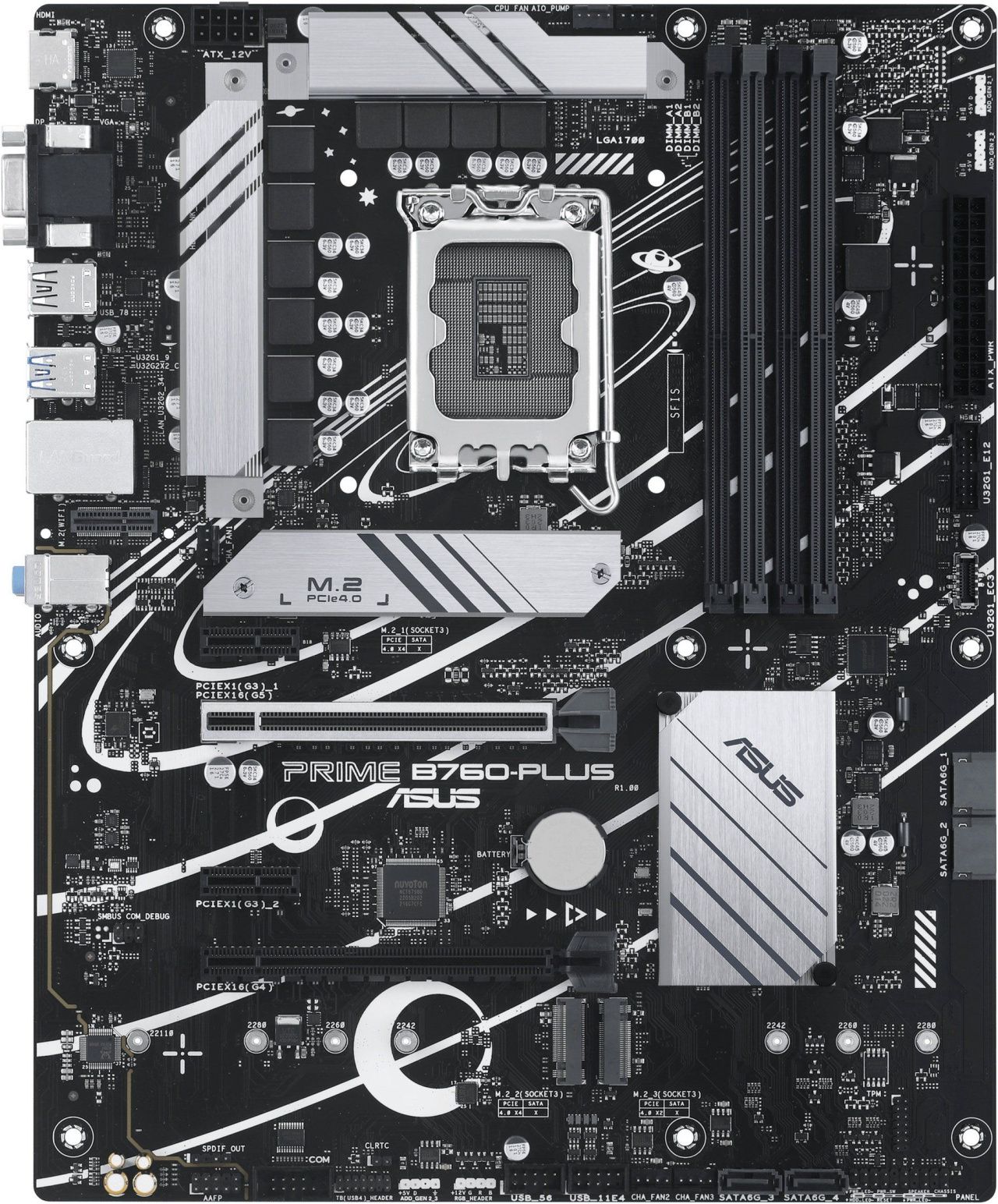 ASUS Материнcька плата PRIME B760-PLUS s1700 B760 4xDDR5 M.2 HDMI D-Sub DP ATX