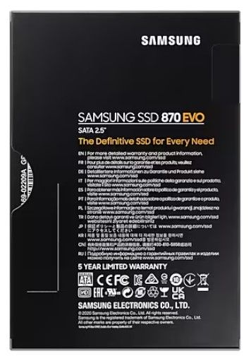 SSD накопичувач Samsung 500Gb 870 EVO 2.5" SATA (MZ-77E500B/EU)