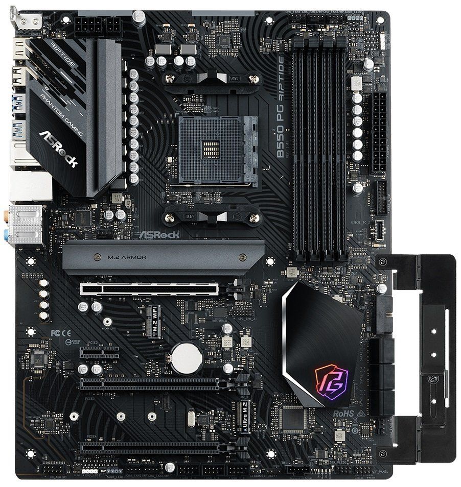 ASRock Материнcька плата B550 PG RIPTIDE sAM4 B550 4xDDR4 HDMI M.2 Type-C PDIF ATX