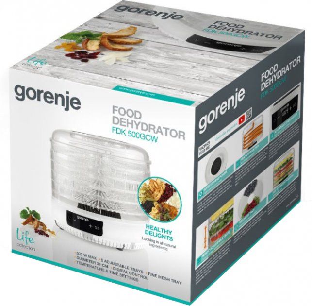 Сушарка для овочів і фруктів GORENJE FDK500GCW