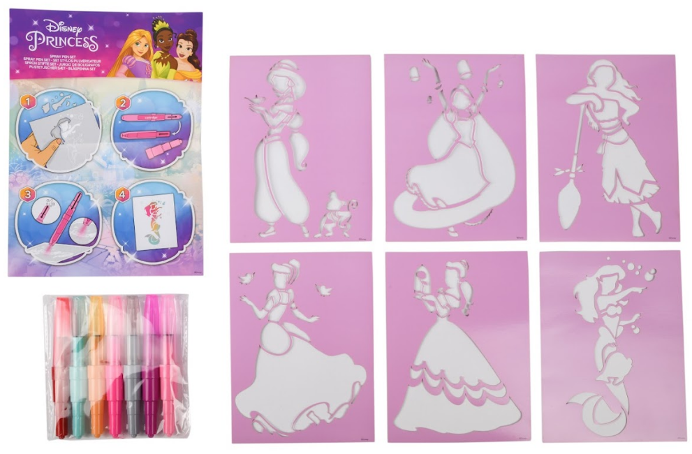 Набір Disney Princess Спрей-ручки з трафаретами (DP22364)