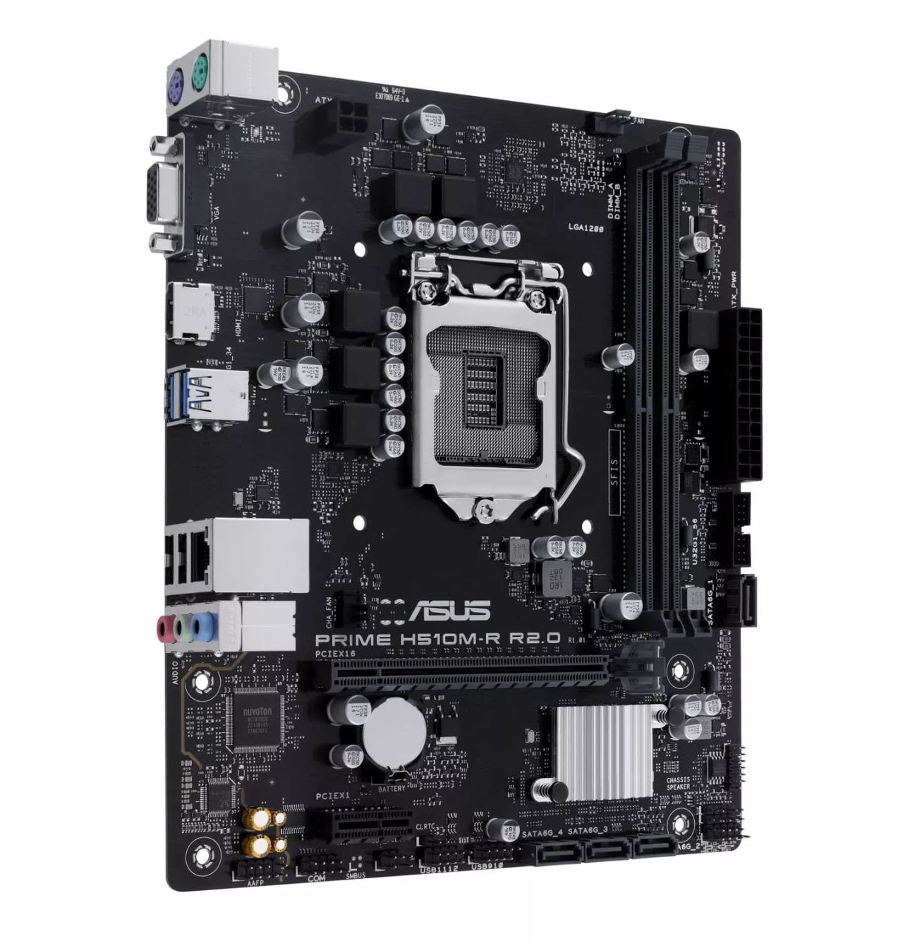 ASUS Материнcька плата PRIME H510M-R R2.0-SI s1200 H470 2xDDR4 HDMI D-Sub mATX White BOX WITH ACCESSORY