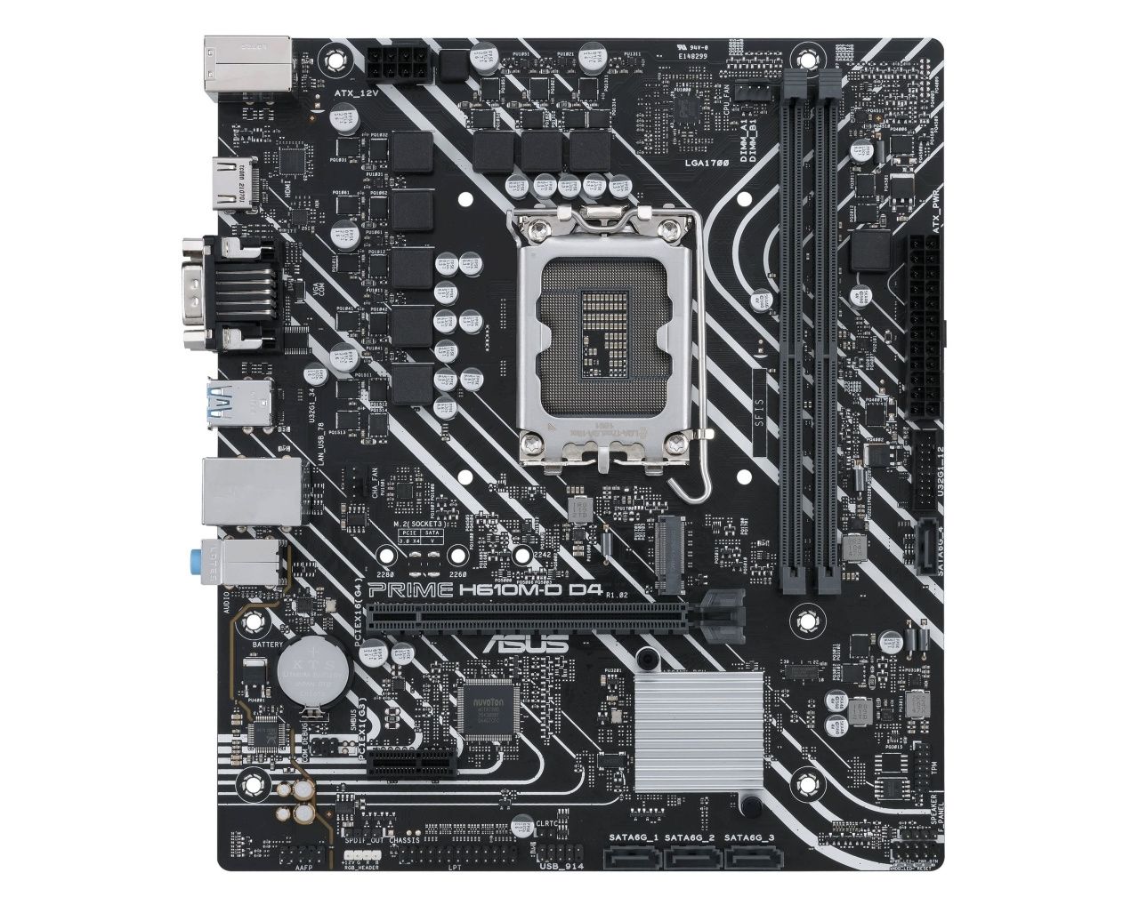 ASUS Материнcька плата PRIME H610M-D D4 s1700 H610 2xDDR4 M.2 HDMI D-Sub mATX