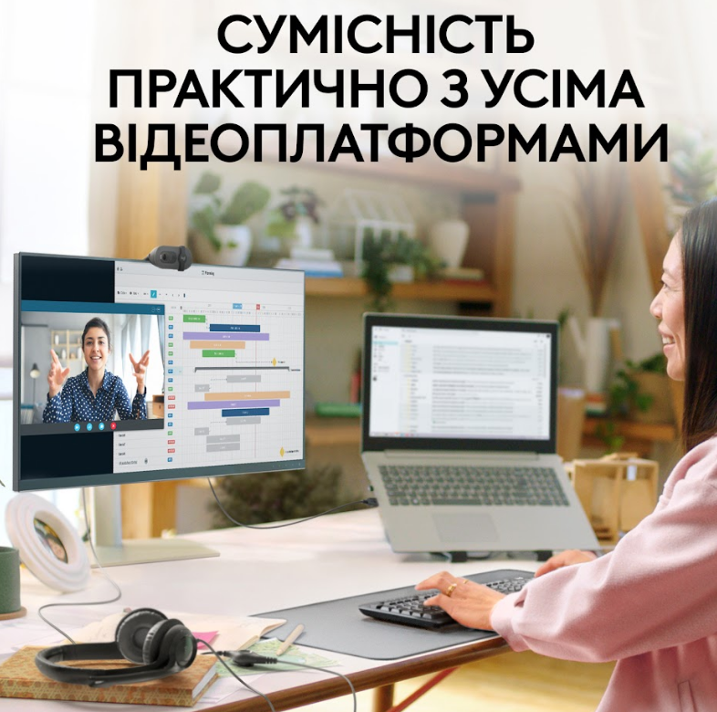 Веб-камера Logitech BRIO 100 FHD GRAPHITE (960-001585) 