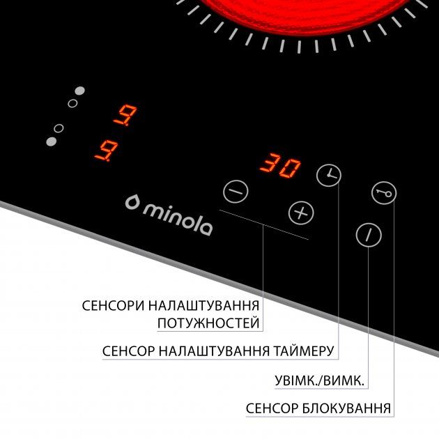 Варильна поверхня електрична Domino MINOLA MVH 3031 KBL