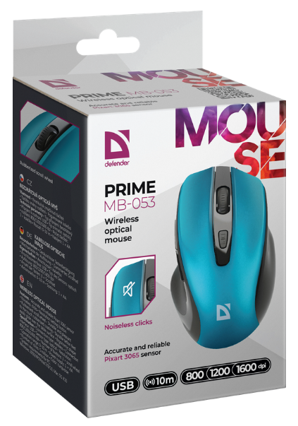 Миша Defender Prime MB-053 Wireless TURQUOISE (52054) 