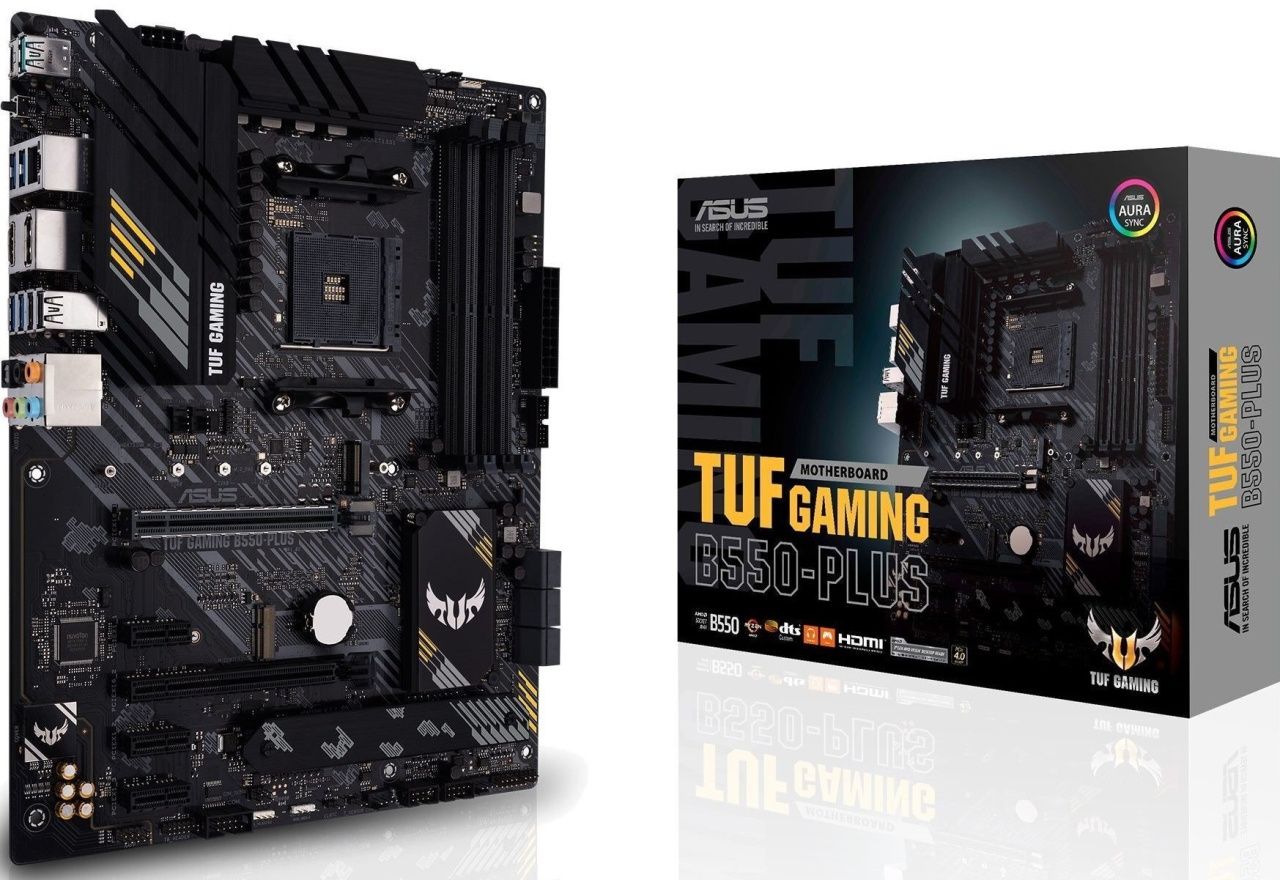 ASUS Материнcька плата TUF GAMING B550-PLUS sAM4 B550 4xDDR4 M.2 HDMI DP ATX
