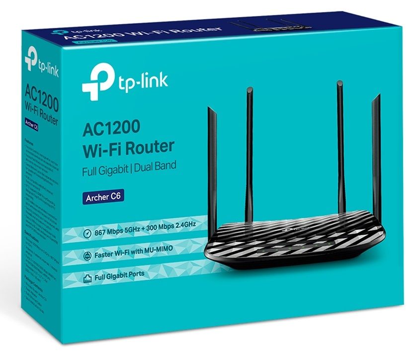 Бездротовий маршрутизатор TP-Link Archer C6 AC1200 Wireless Dual Band Gigabit Router