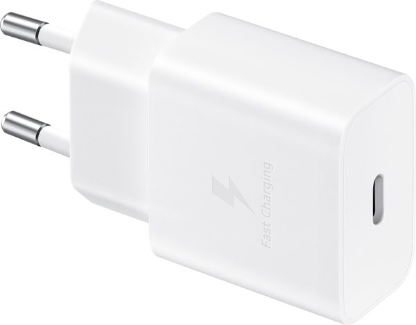 Мережевий зарядний пристрій Samsung 15W Power Adapter Type-C+Cable - White (EP-T1510XWEGEU)