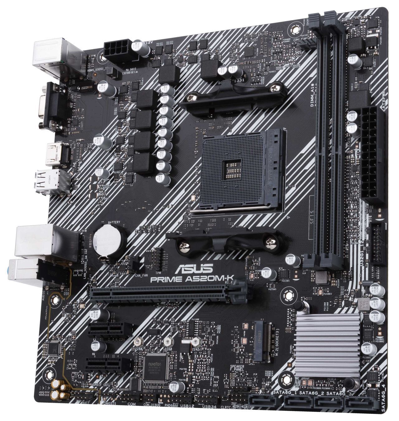 Материнська плата Asus Prime A520M-K (sAM4, AMD A520) mATX