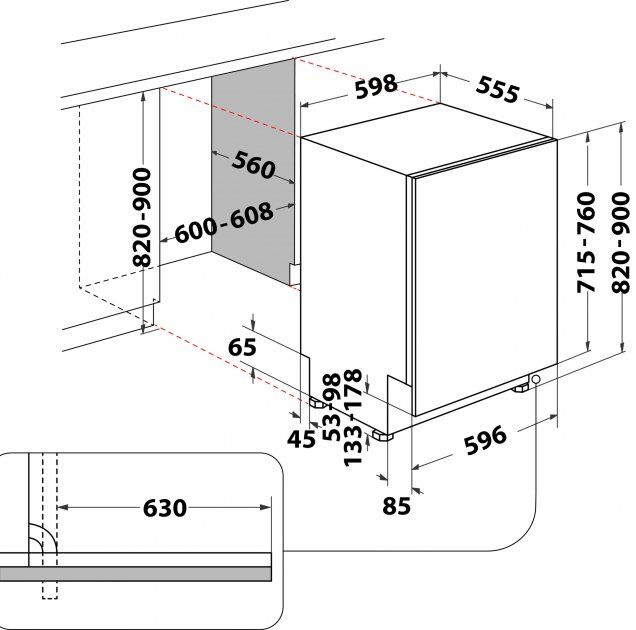 Вбудована посудомийна машина HOTPOINT ARISTON HM7 42 L