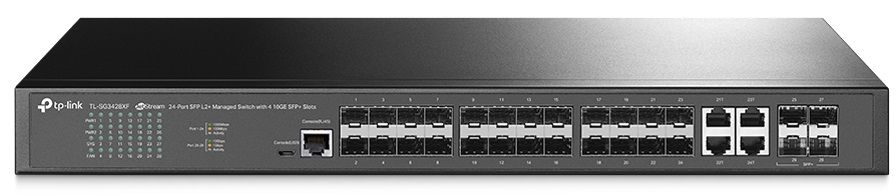 TP-Link Комутатор TP-LINK TL-SG3428XF 24xSFP, 4xSFP+, Керований L2 TP-Link Комутатор TP-LINK TL-SG3428XF 24xSFP, 4xSFP+, Керований L2