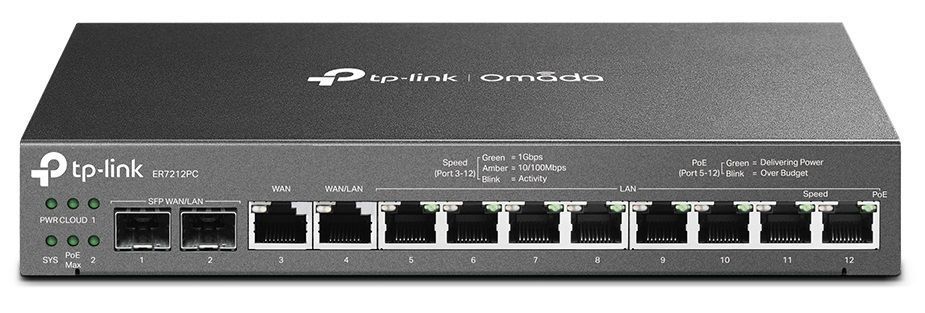 TP-Link Мультисервісний маршрутизатор ER7212PC 8xGE LAN 1xGE WAN 1xGE WAN/LAN 2xGE SFP WAN/LAN VPN Omada TP-Link Мультисервісний маршрутизатор ER7212PC 8xGE LAN 1xGE WAN 1xGE WAN/LAN 2xGE SFP WAN/LAN VPN Omada