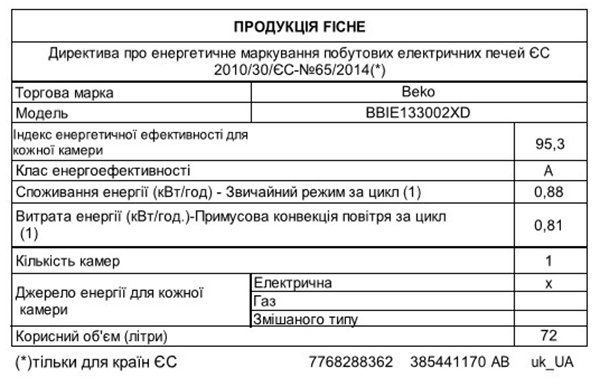 Духова шафа електрична Beko BBIE133002XD