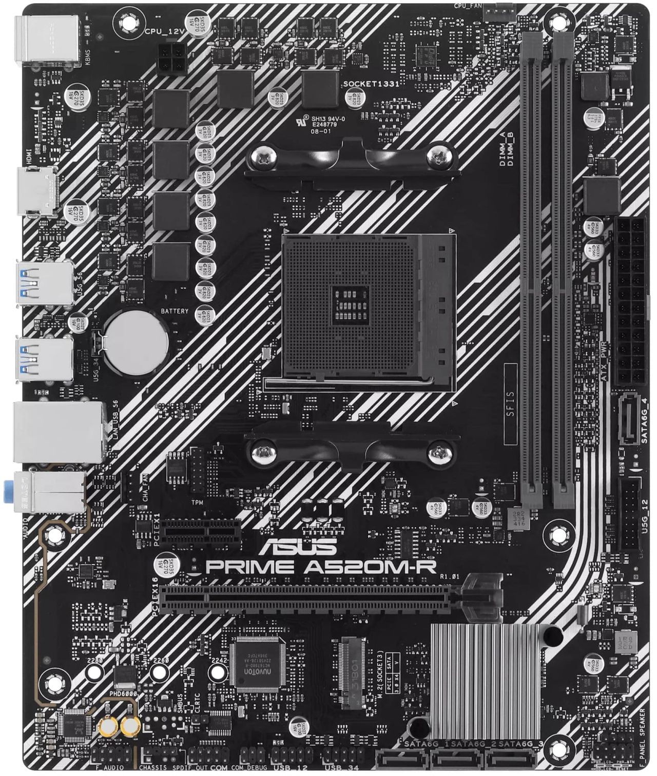 ASUS Материнcька плата PRIME A520M-R sAM4 A520 2xDDR4 M.2 HDMI mATX