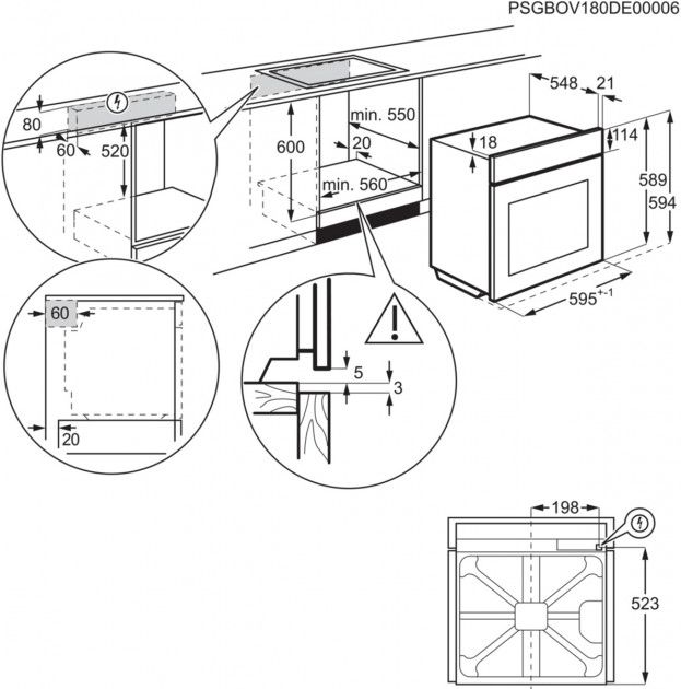 Духова шафа електрична ELECTROLUX OPEB 2520 V