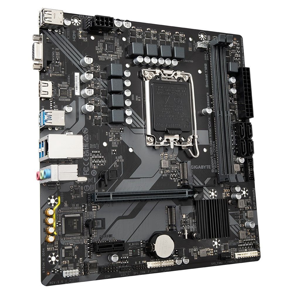 Gigabyte Материнська плата B760M H DDR4 s1700 B760M 2xDDR4 M.2 HDMI mATX