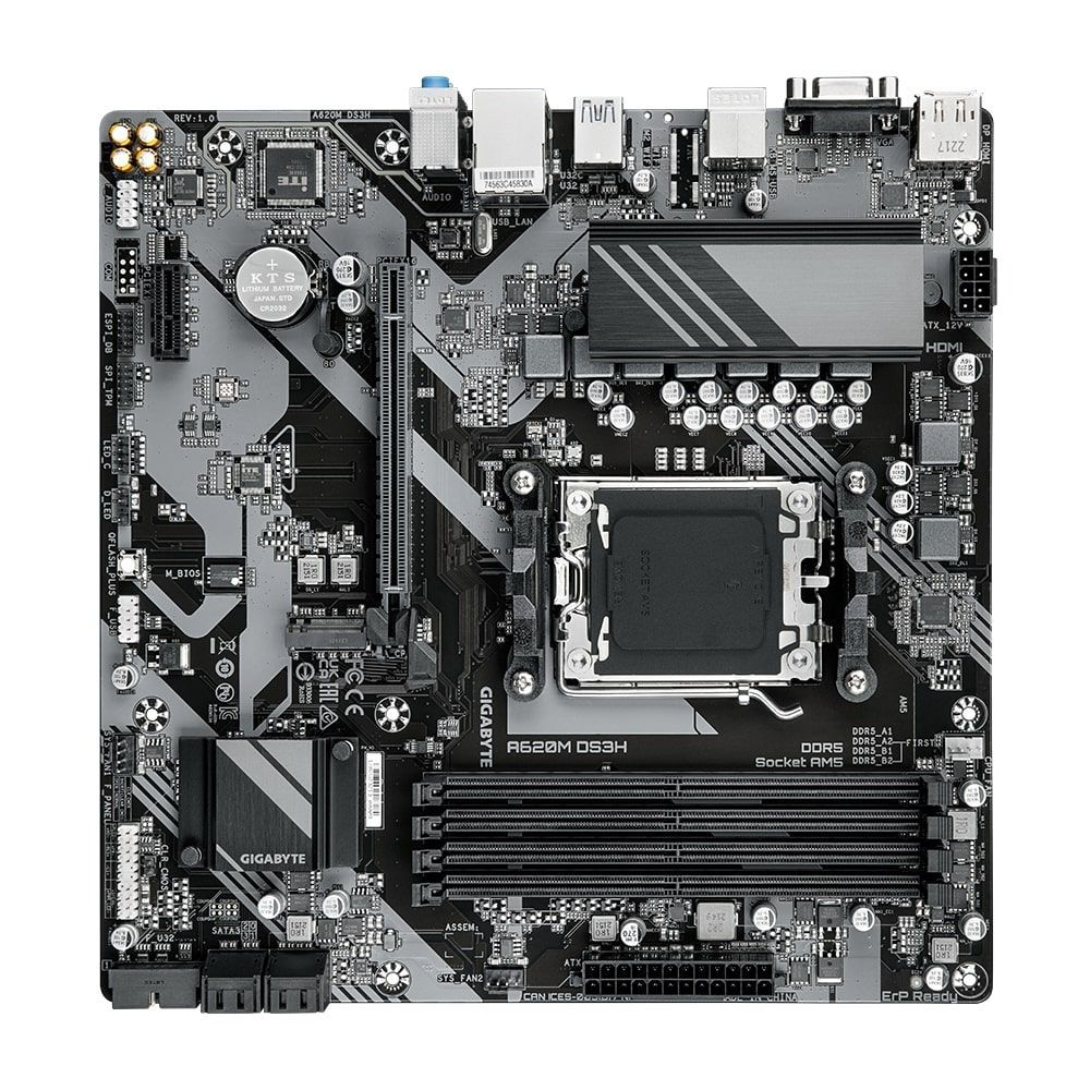 Gigabyte Материнська плата A620M DS3H sAM5 A620 4xDDR5 M.2 HDMI DP mATX