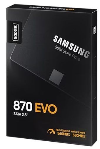 SSD накопичувач Samsung 500Gb 870 EVO 2.5" SATA (MZ-77E500B/EU)