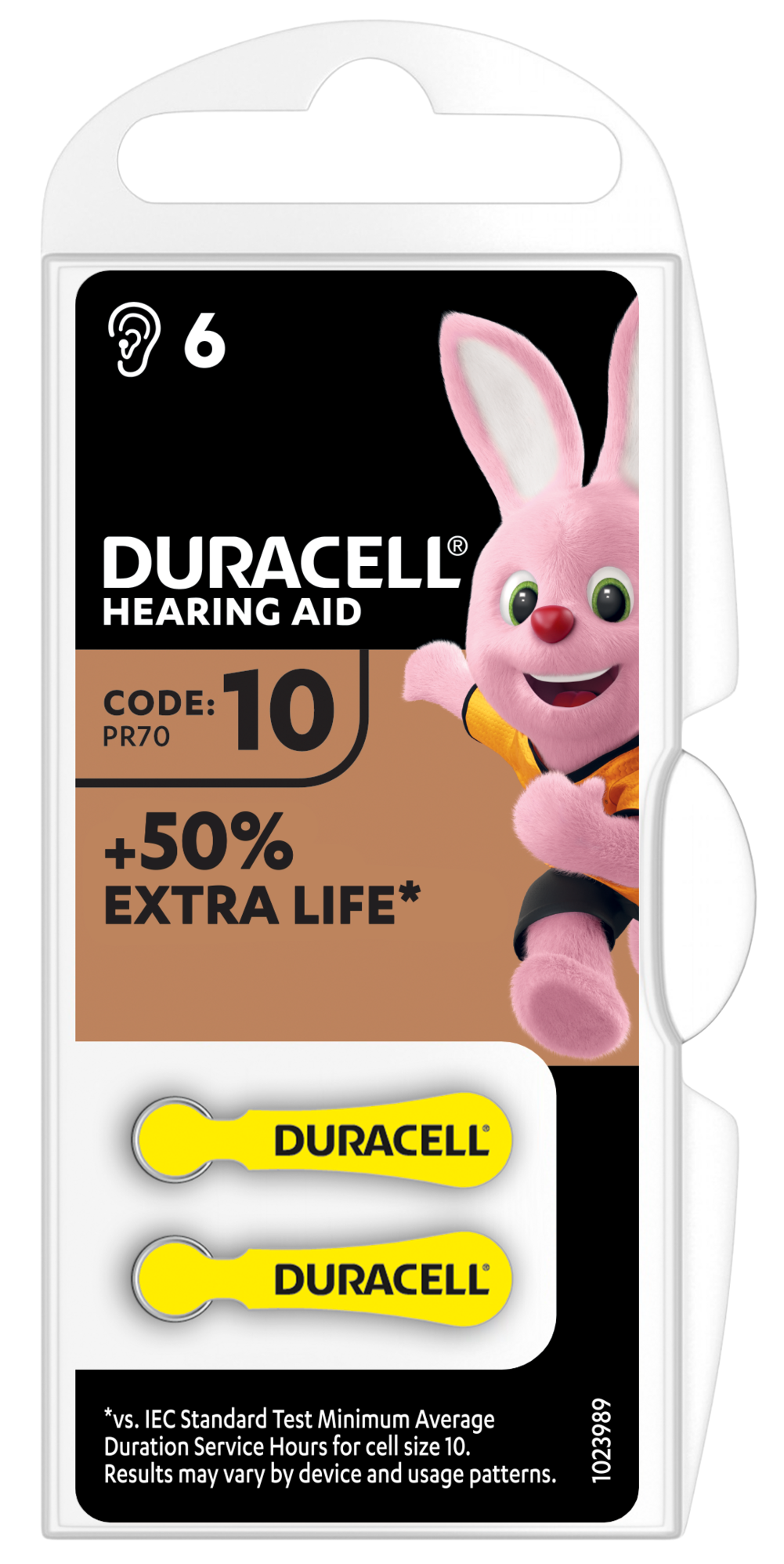 Батарейка Duracell HA 10 6 шт.