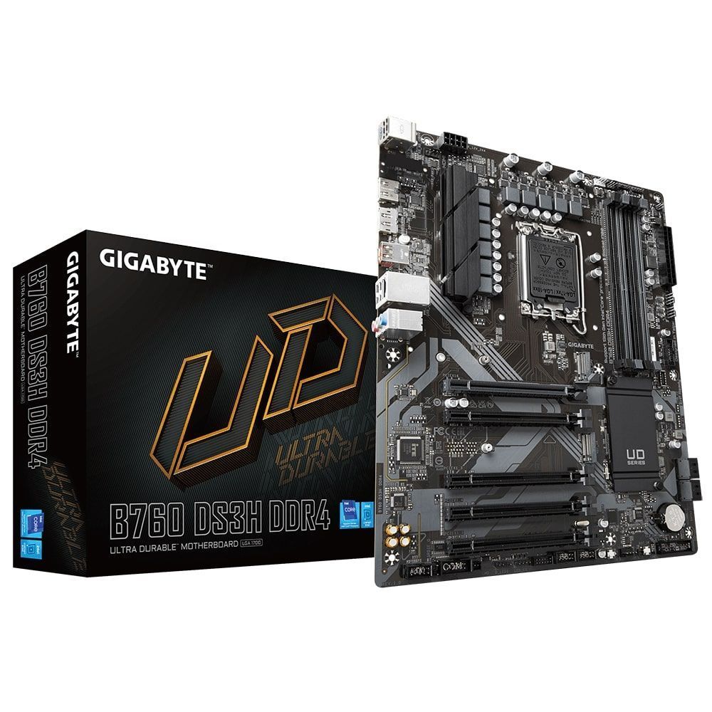 Gigabyte Материнська плата B760 DS3H DDR4 s1700 B760 4xDDR4 M.2 HDMI DP ATX