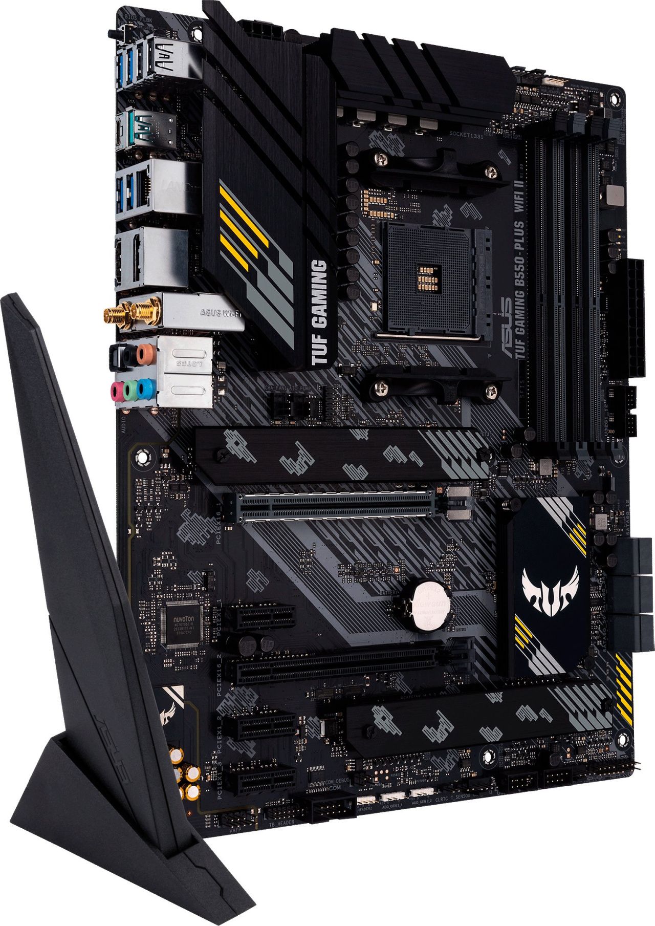 ASUS Материнcька плата TUF GAMING B550-PLUS WIFI II sAM4 B550 4xDDR4 M.2 HDMI DP Wi-Fi BT ATX