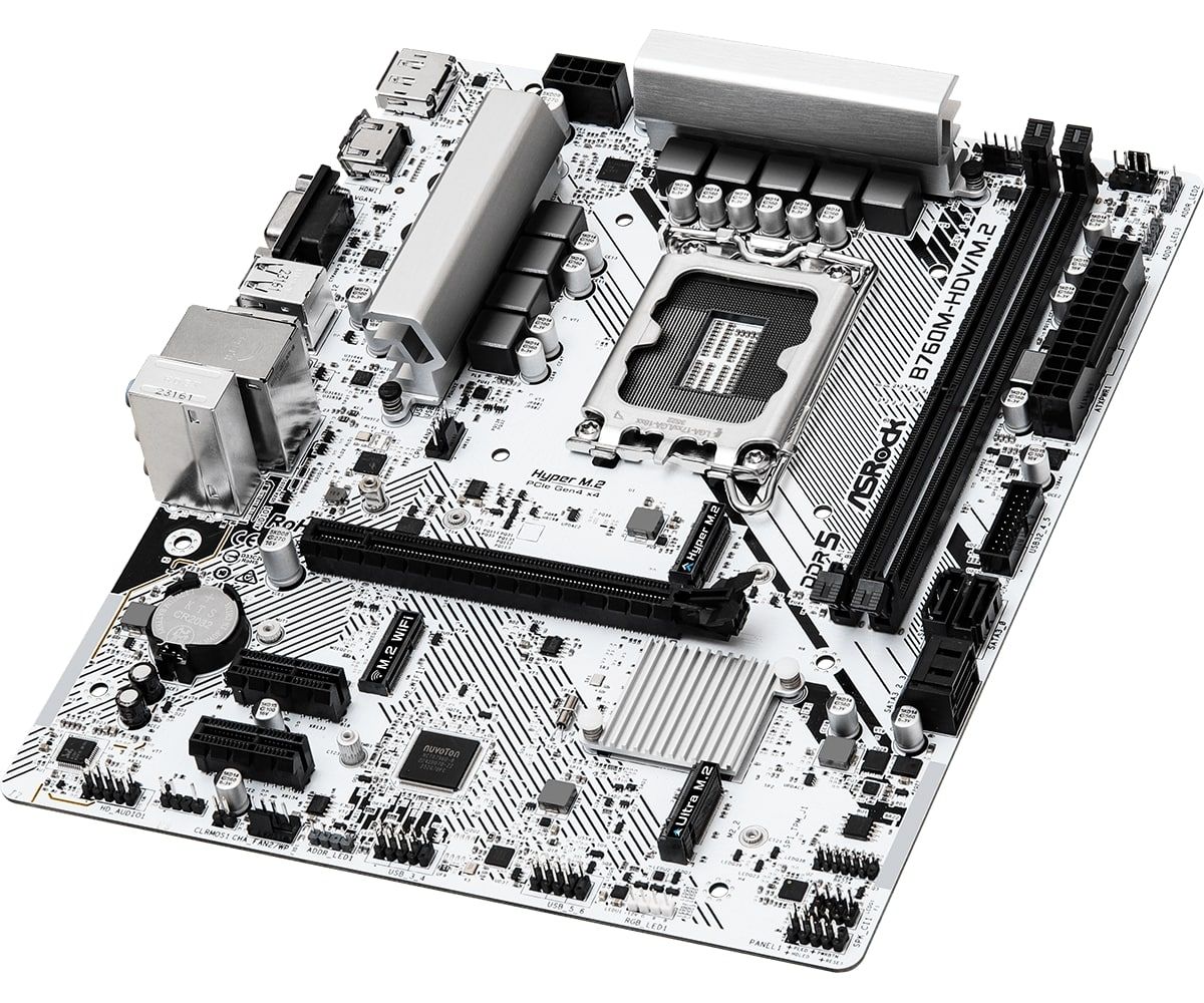 ASRock Материнська плата B760M-HDV/M.2 s1700 B760 2xDDR5 M.2 HDMI DP mATX