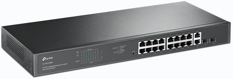 TP-Link Комутатор TL-SG1218MP 16xGE/PoE+ 250W 2xGE 2xcomboGE/SFP 19" 1U