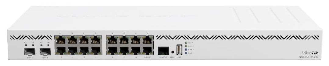 MikroTiK Маршрутизатор Cloud Core Router CCR2004-16G-2S+ MikroTiK Маршрутизатор Cloud Core Router CCR2004-16G-2S+