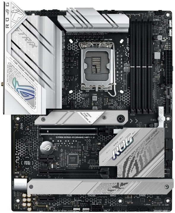 ASUS Материнcька плата ROG STRIX B760-A GAMING WIFI s1700 B760 4xDDR5 M.2 HDMI DP Wi-Fi BT ATX білий