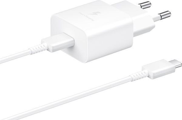 Мережевий зарядний пристрій Samsung 15W Power Adapter Type-C+Cable - White (EP-T1510XWEGEU)