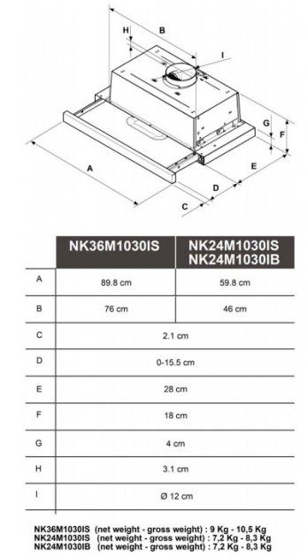 Витяжка Samsung NK24M1030IS/UR