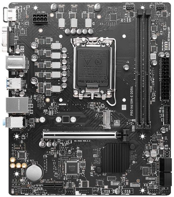 MSI Материнcька плата PRO H610M-E DDR4 s1700 H610 2xDDR4 M.2 HDMI D-Sub mATX