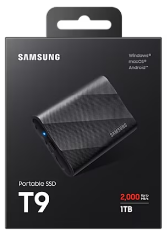 SSD накопичувач Samsung T9 Shield 1TB USB 3.2 Type-C Black (MU-PG1T0B/EU) 