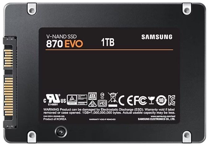 SSD накопичувач Samsung 1TB 870 EVO 2.5" SATA (MZ-77E1T0B/EU) 