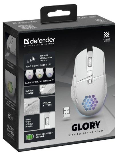 Миша Defender Glory GM-514, LED White (52513)